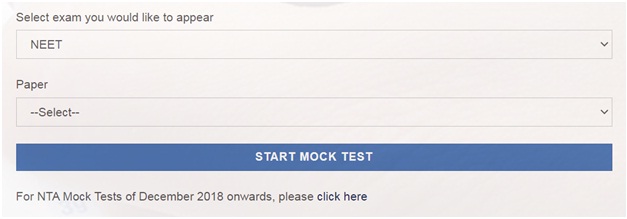 NEET Mock Test Form